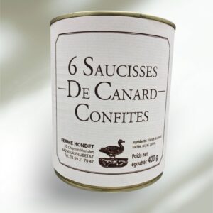 6 Saucisses de canard confites