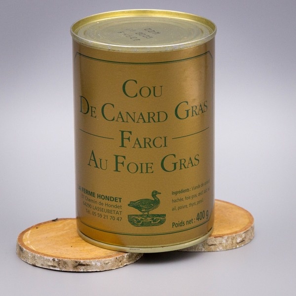 Cou de canard farci au foie gras