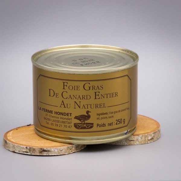 Foie gras entier au naturel de 250g